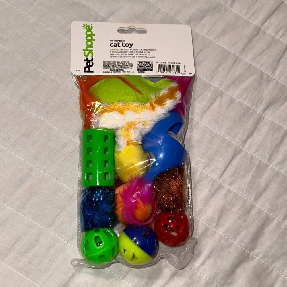PetShoppe Cat Toy Variety Pack Bundle 11 Assorted Toys Package